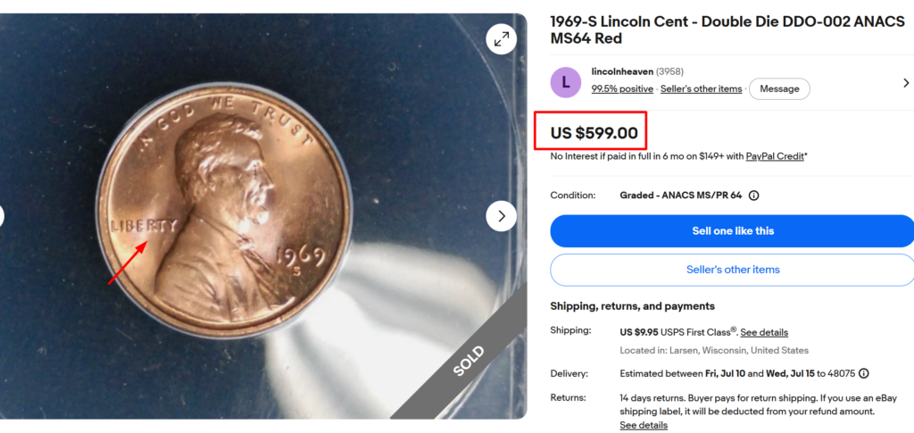 1969-S DDO Coin