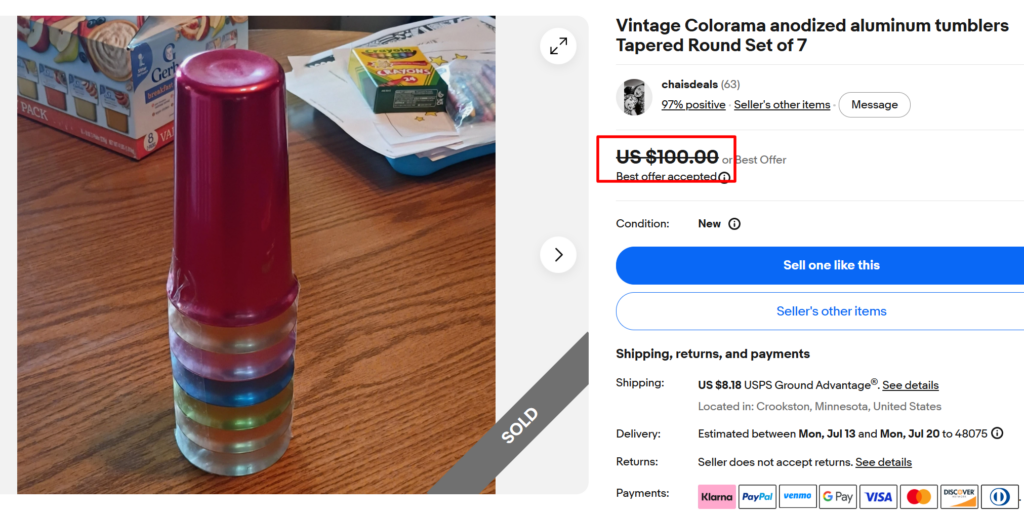 Anodized Aluminum Tumbler Sets