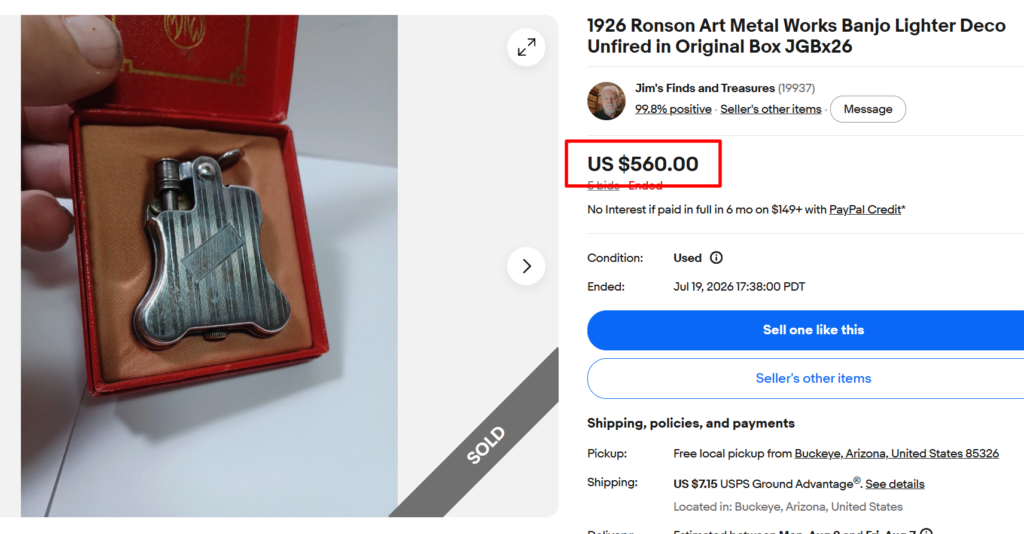 Art Deco Ronson Lighter