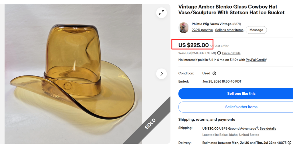 Blenko Sculptural Vase