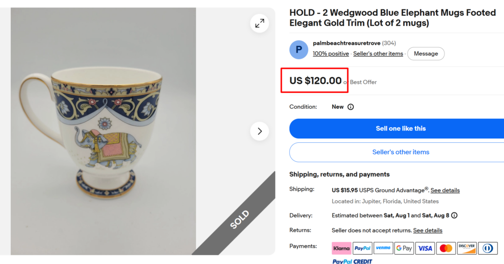 Blue Elephant Mugs
