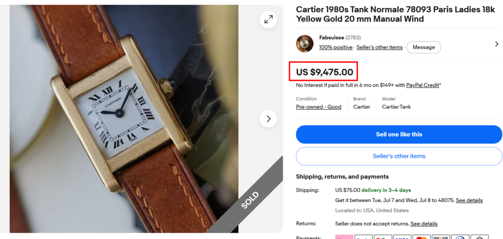 Cartier Tank Watch
