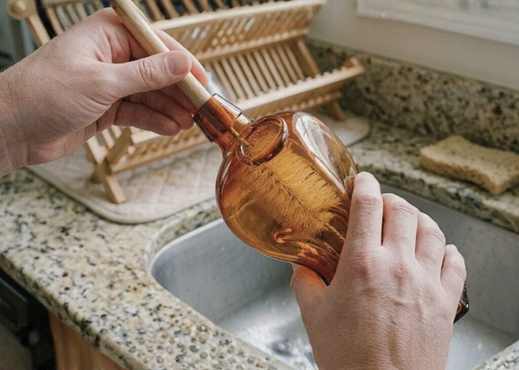 Cleaning Glass Bottle