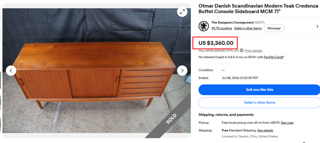 Danish Teak Sideboards and Credenzas