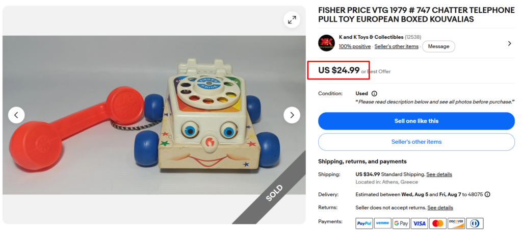 Fisher Price Chatter Telephone #747