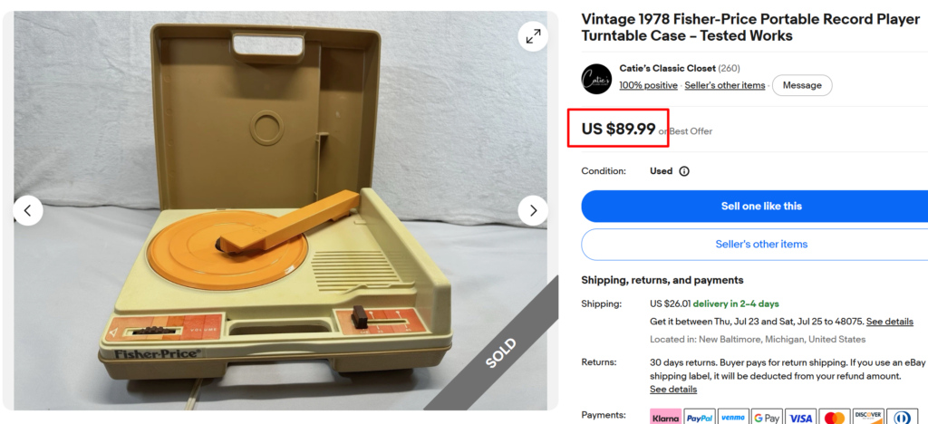 Fisher Price Music Box Record Player