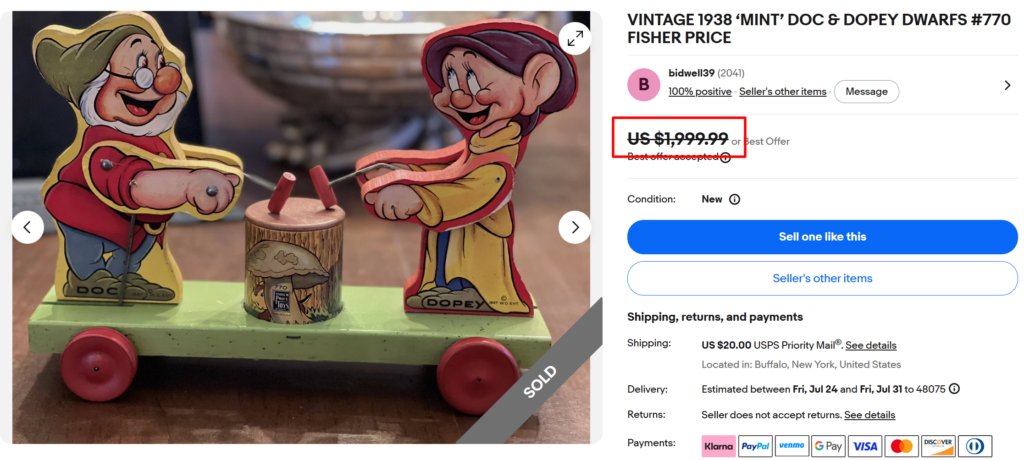 Fisher price Doc & Dopey Dwarfs