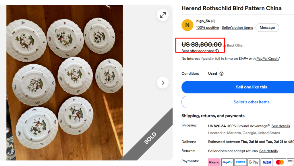Herend Rothschild Pattern China