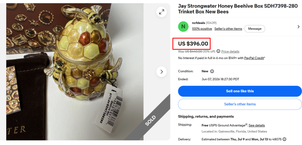 Jay Strongwater Beehive Enameled Box