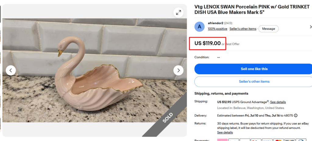 Lenox Porcelain Trinket Dish