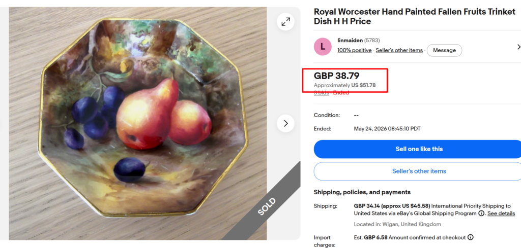 Royal Worcester Trinket Dishes