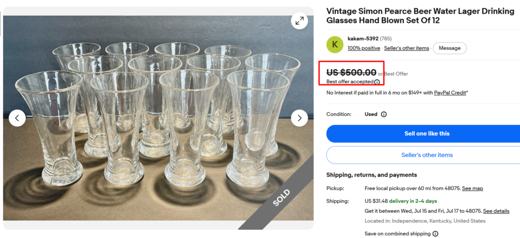Vintage Drinking Glasses