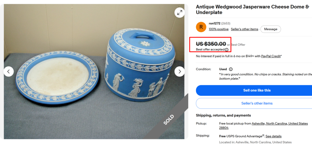 Wedgwood Blue Jasperware Dome & Underplate
