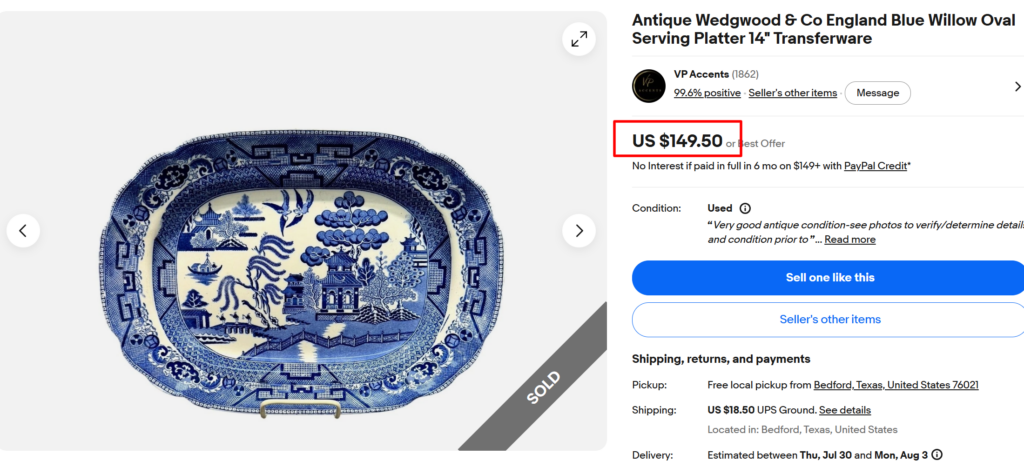 Wedgwood Blue Willow Platter