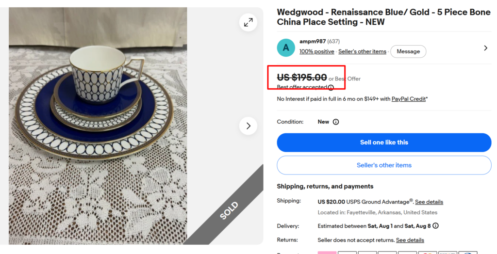 Wedgwood Renaissance Blue Dishes