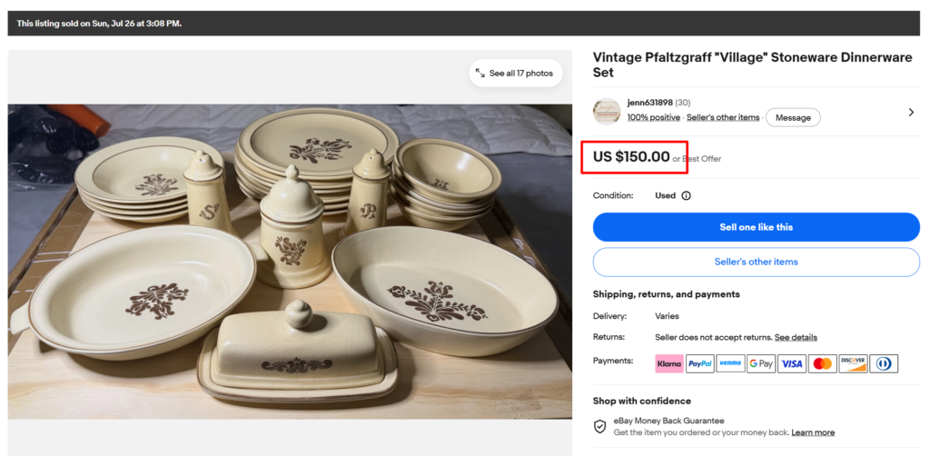 Pfaltzgraff Village Set