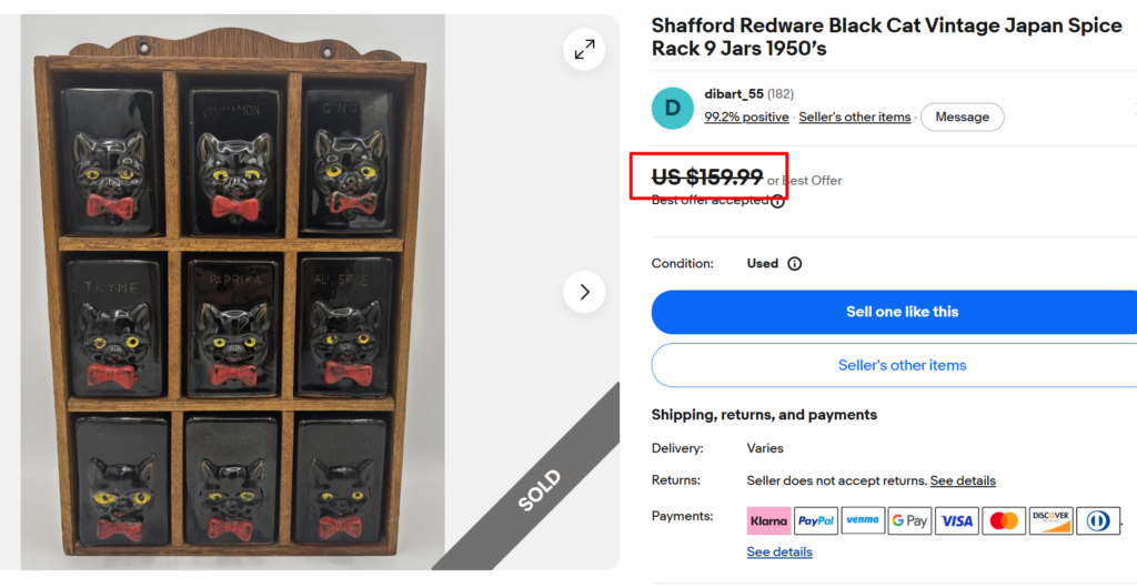 Shafford Black Cat Spice Set