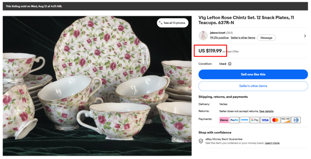 Vintage Chintz Teacups