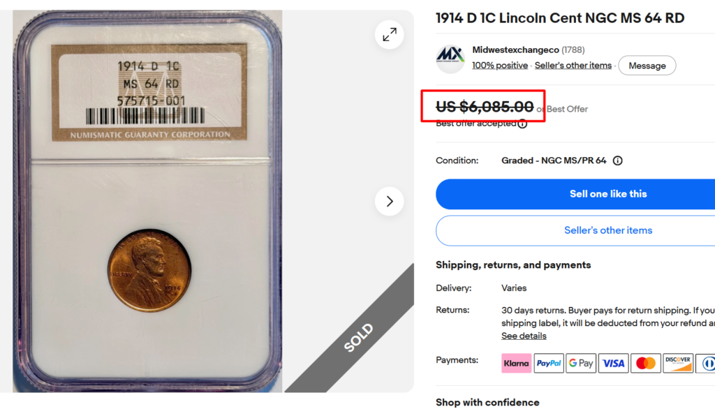 1914-D Red Penny