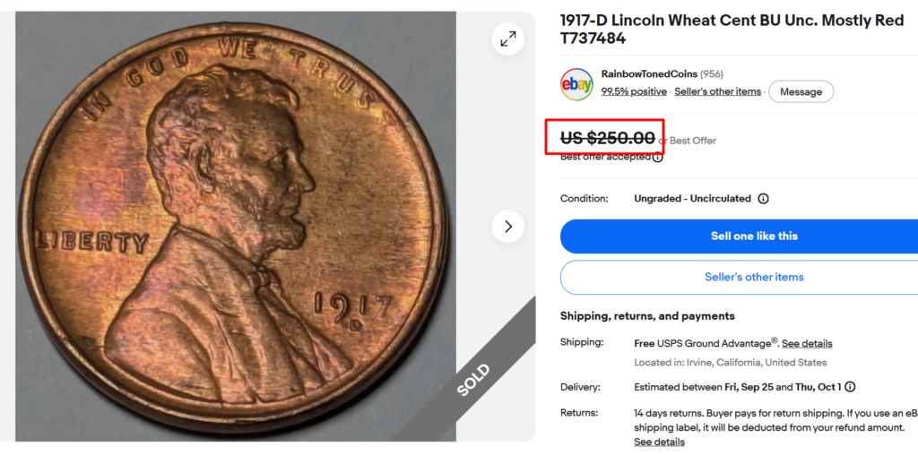 1917 Doubled Die Obverse Cent
