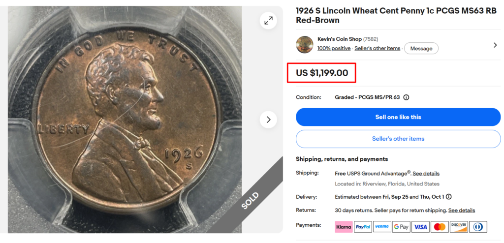 1926-S Lincoln Cent
