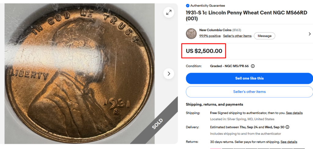 1931-S Lincoln Penny