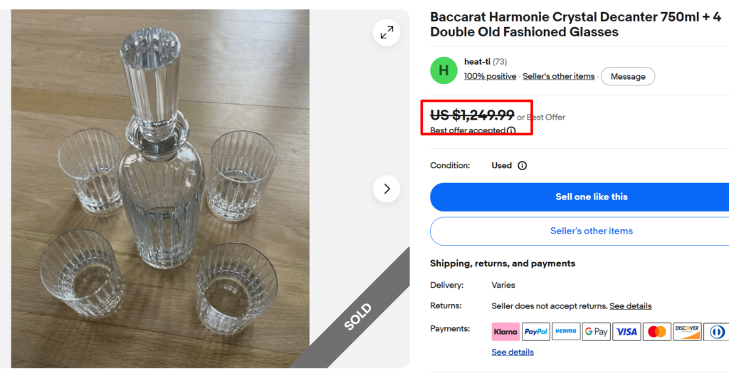 Baccarat Harmonie Crystal Ware