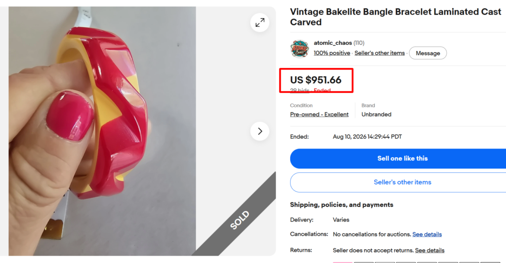 Carved Bakelite Bangles