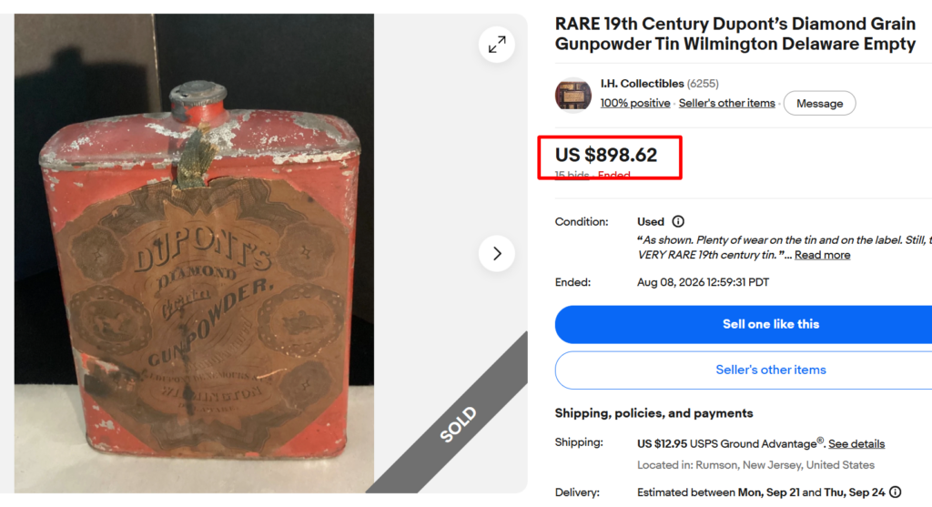 DuPont Superfine Gunpowder Tin
