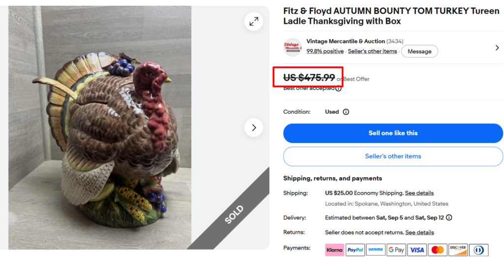 Fitz and Floyd Turkey Tureen