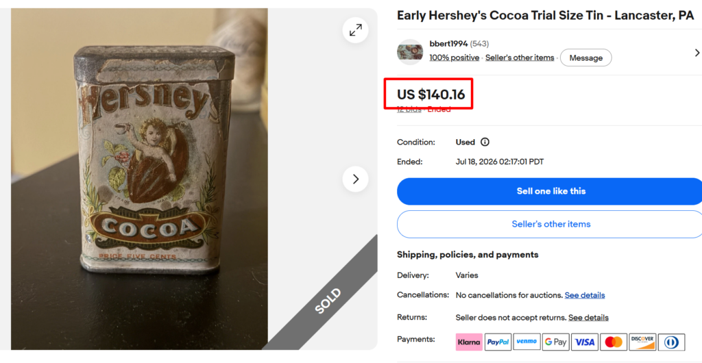 Hershey's Cocoa Tin