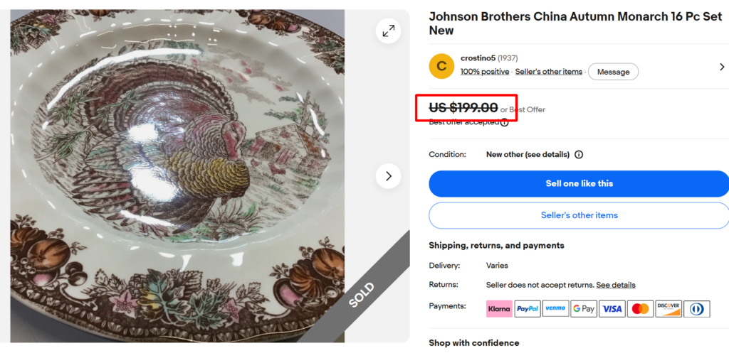 Johnson Brothers Autumn Monarch Dinnerware