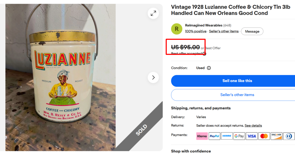 Luzianne Coffee Tin