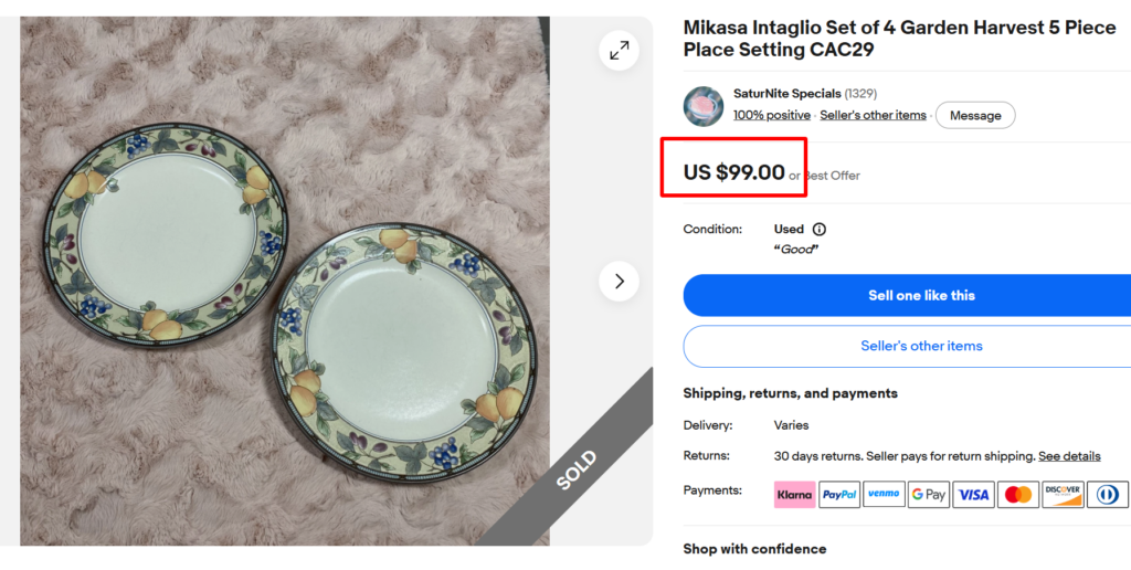 Mikasa Garden Harvest PLates