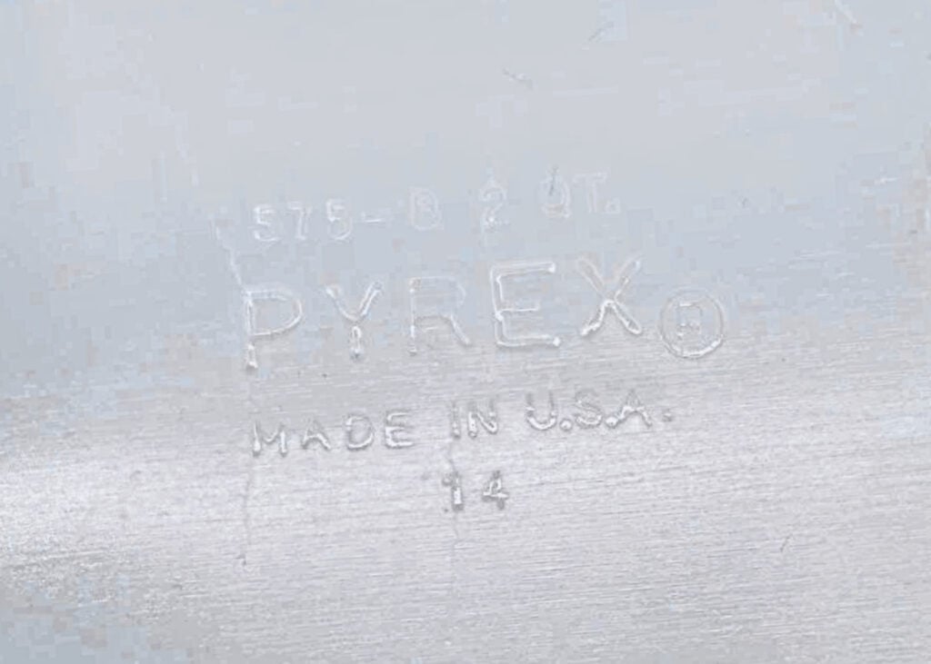 Pyrex Mark 1960s