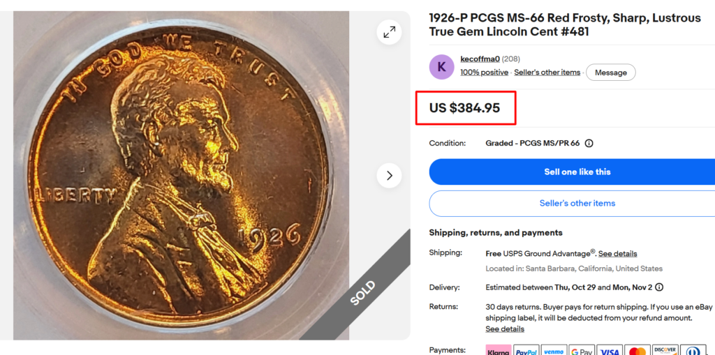 1926 P Penny No Mint Mark