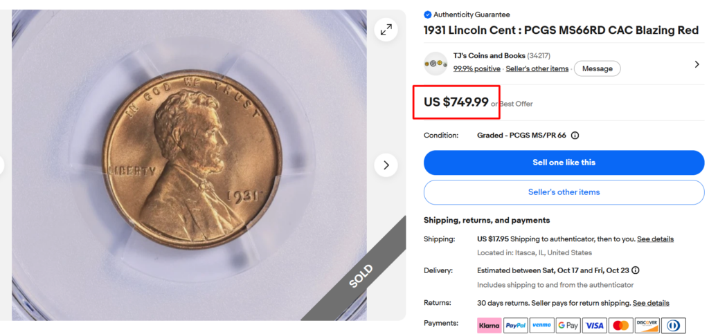1931 No Mint Mark Penny