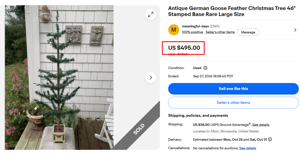 Antique German Feather Tree