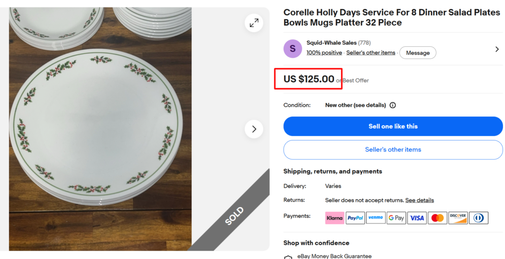 Corelle Holly Days Set