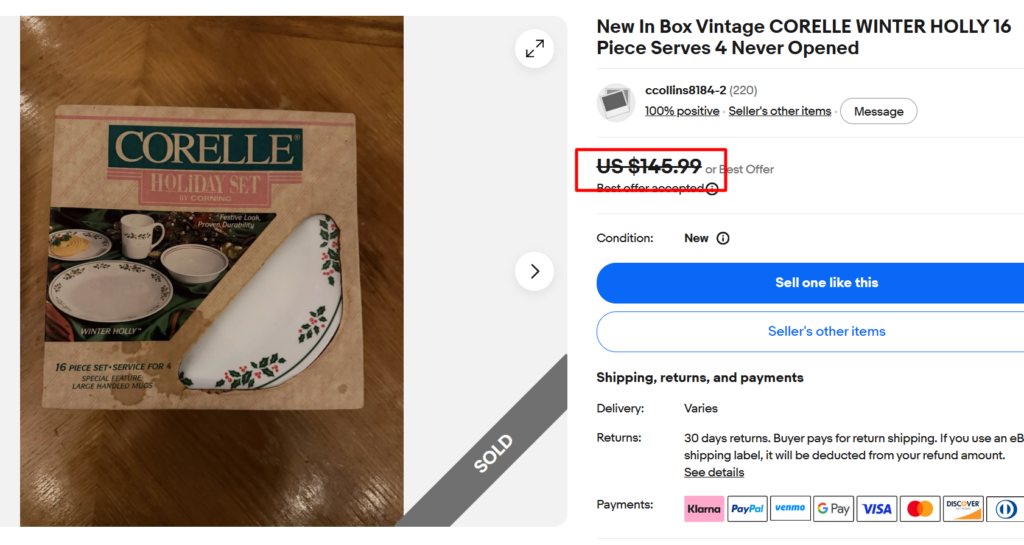 Corelle Winter Holly Dinner Box