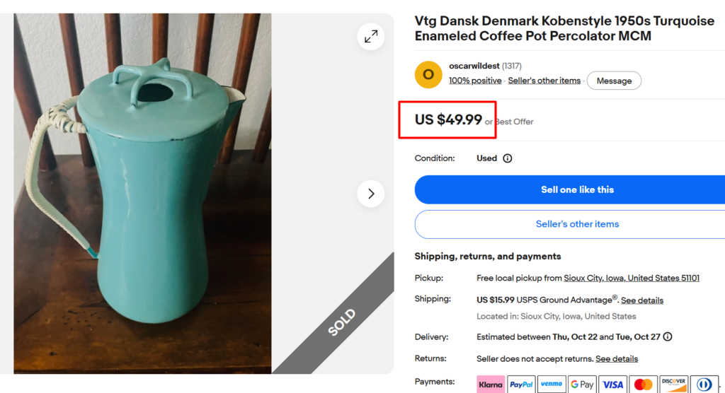 Dansk Coffee Pot