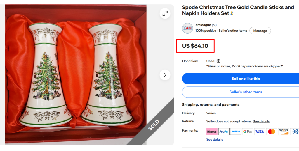 Spode Christmas Tree Candle Holders